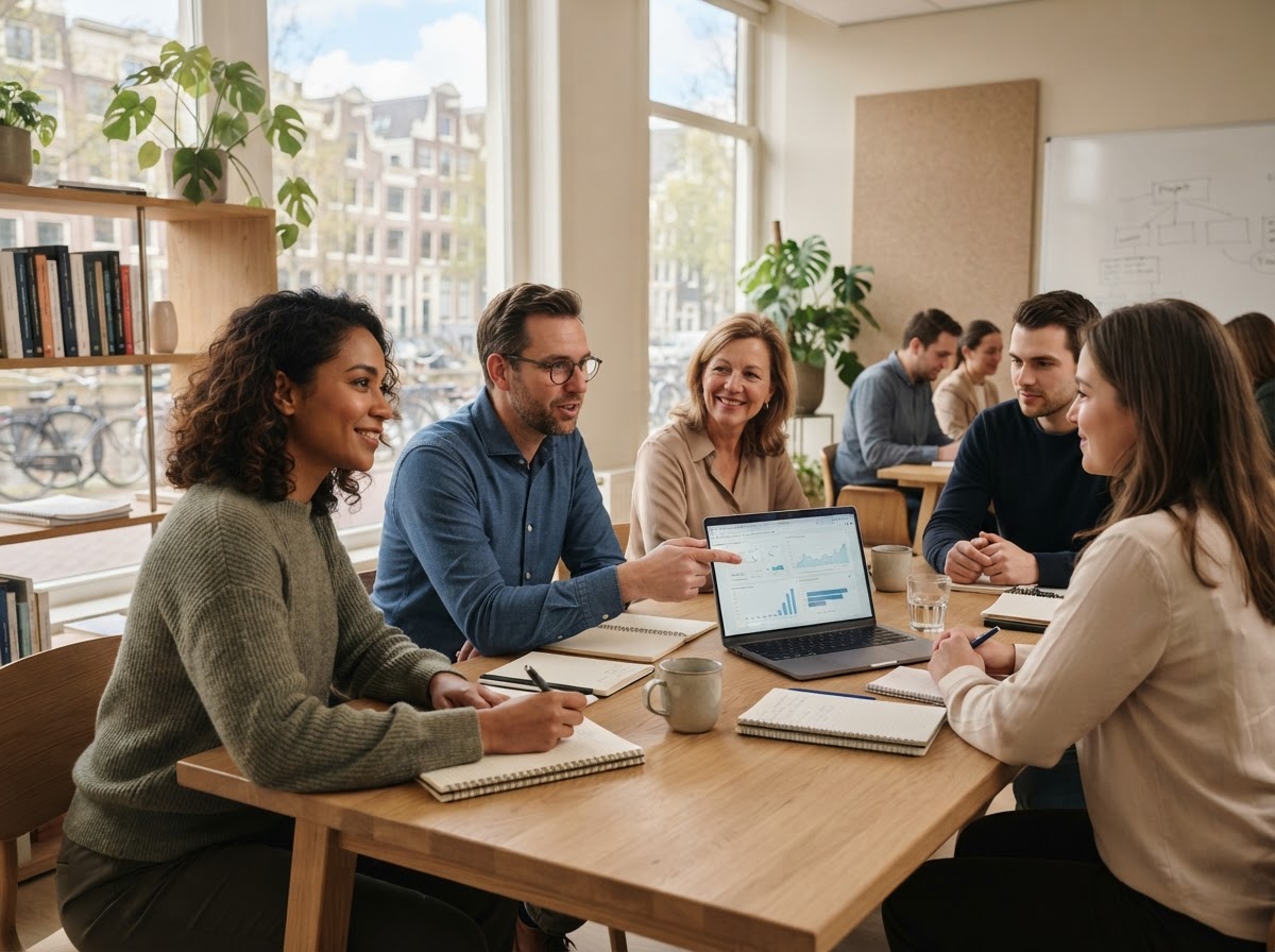 Vast Spaardeeluur — team werkt aan data-analyse voor financiële besluitvorming